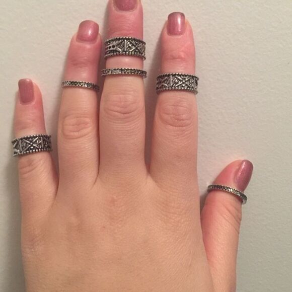 Vintage Boho Bohemia Ancient silver ring S - Picture 2 of 3